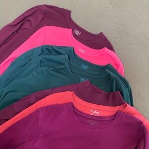 8 L.L. Bean Pima cotton & cotton long sleeve t shirts tees